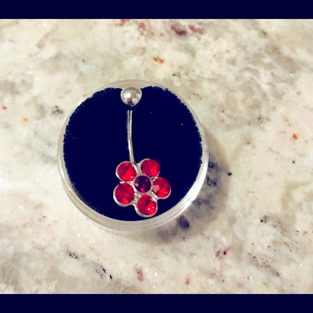 Surgical Steel Belly Ring Flower